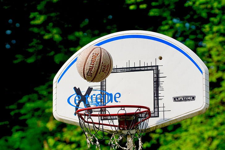 basketball, sport, ball, basket, litter, hits, basketball Hoop