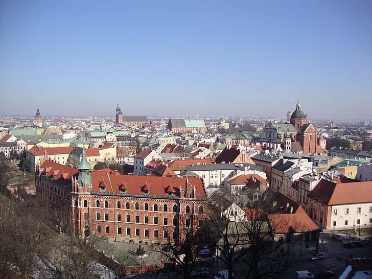 Kraków, Polen, gamlebyen, arkitektur, monument