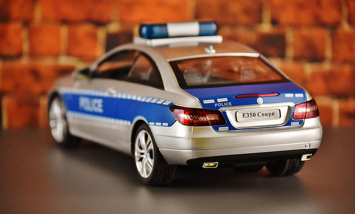 Mercedes benz, model bil, politiet, patruljevogn, køretøjer, Legetøjsbil, køretøj