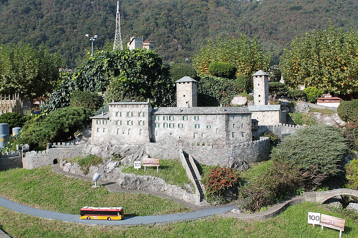 Bellinzona, castelgrande, swissminiatur, Melide, Švica