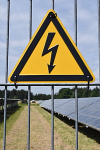 attention, current, high voltage, risk, solar, electricity, energy