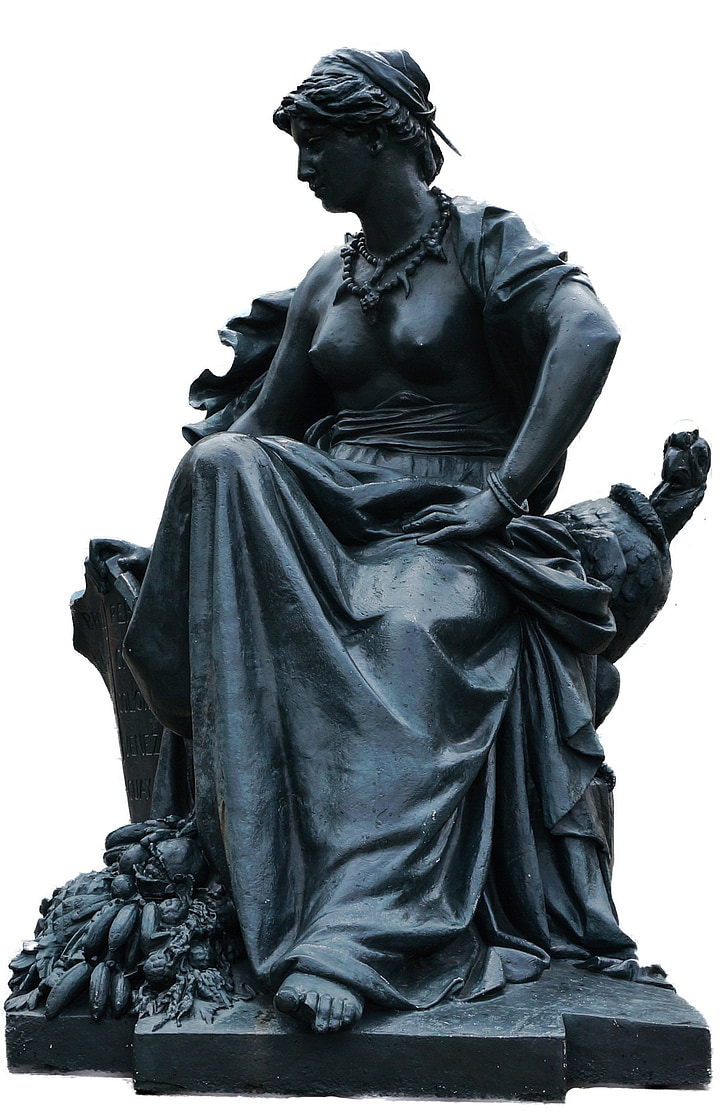 Paris, staty, konst, Figur, skulptur, metall, kvinna