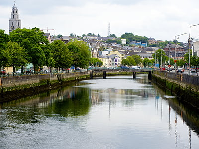 sughero, canale, fiume, centro città, Irlanda