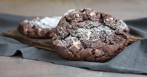 cookie-k, csokoládé cookie-k, sötét cookie-k, finom, enni, élelmiszer, édes