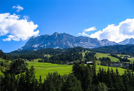 mountain landscape, mountains, alpine