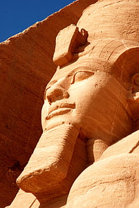 阿布辛拜勒神庙, 埃及, 雕像, 寺庙, 象形文字, 尼罗河, 旅行