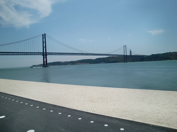 γέφυρα, Λισαβόνα, κρεμαστή γέφυρα, αρχιτεκτονική, Πανόραμα, ήσυχο, Outlook