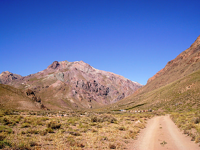 Mountain, Mendoza, landskap, naturen