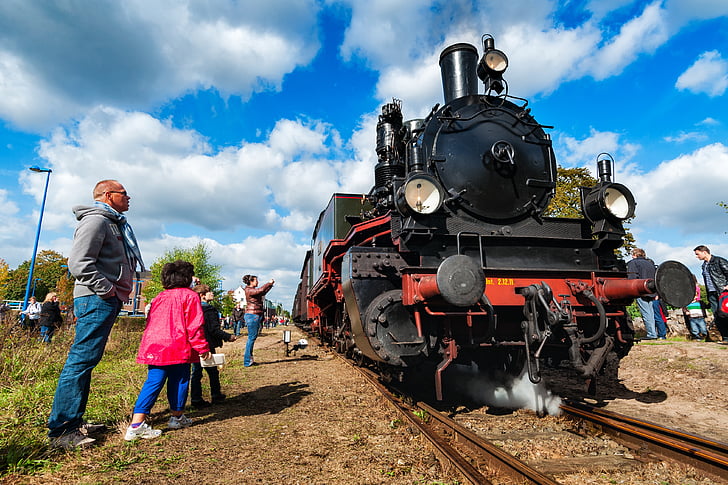 Steam, lokomotiv, ånglok, historiskt sett, Loco, Steam railway, nostalgisk