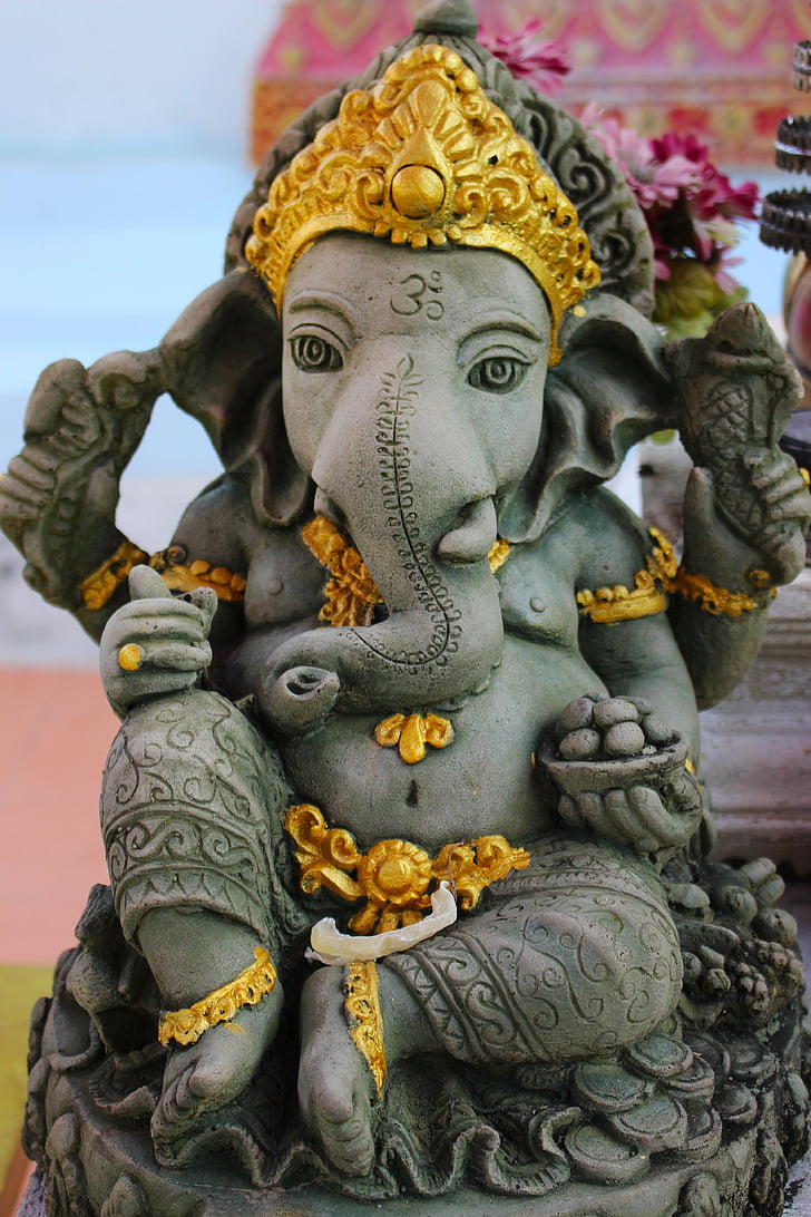 estatua de, Señor ganesha, religiosa, cultura, religión, Dios, escultura