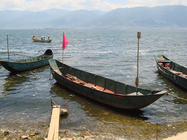Lac de manu, Lac, yole, bateau, pêche, tranquil, eau