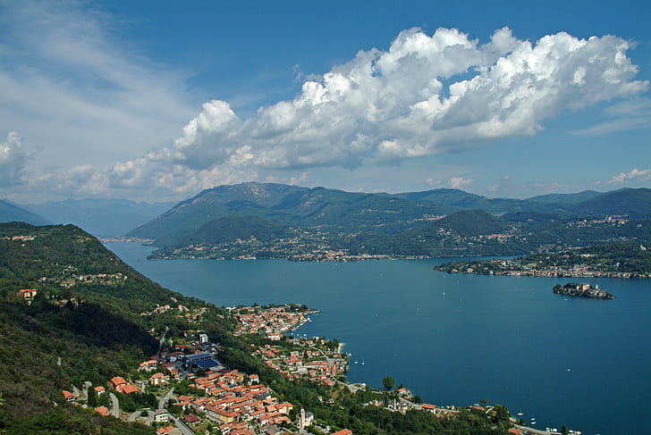 ezers, Orta, Giulio, ezera orta, CUSIO, Itālija