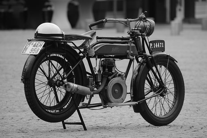 moped, Moto, Sepeda, oldtimer, kendaraan, gilet, Vintage