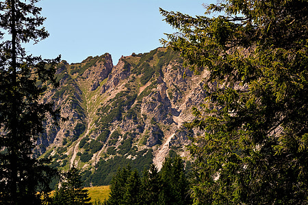 kraštovaizdžio, kalnai, Gamta, Alm, Alpe, Forarlbergas, Austrija