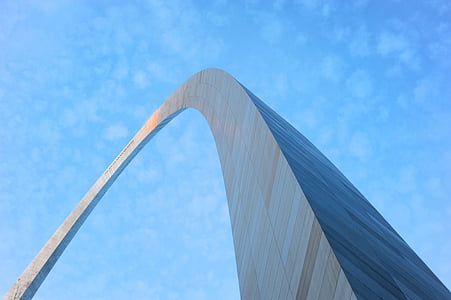 Пам'ятник, Gateway arch, Сент-Луїс, Архітектура, синій, сучасні, небо