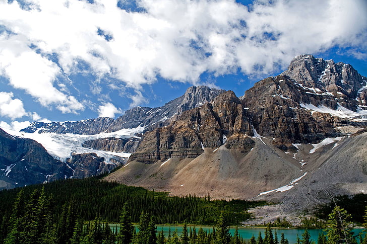 Gunung, berbatu, alam, Alberta, Banff, langit, pemandangan