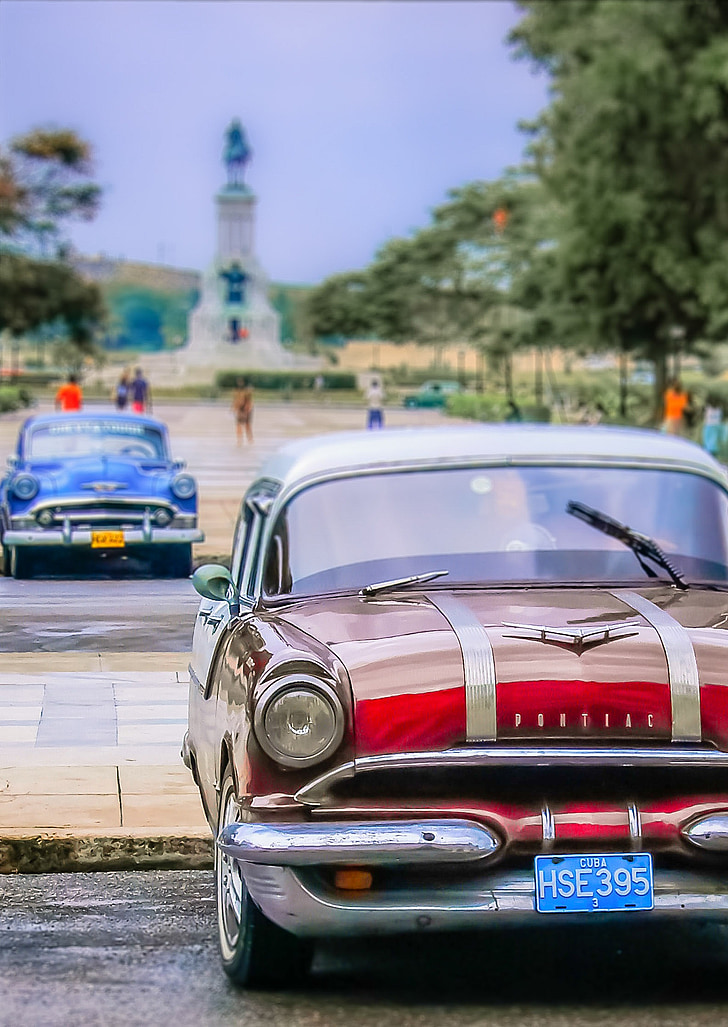 Cuba, carro americano, americana, Havana, clássico, velho, carro
