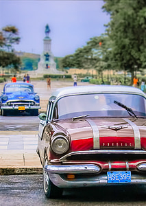 Kuba, Mobil Amerika, Amerika Serikat, Havana, klasik, lama, Mobil