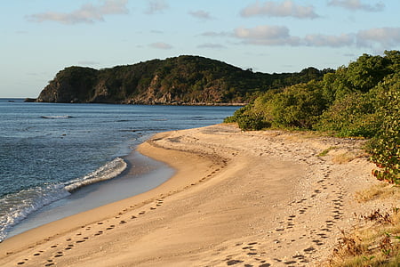 pláž, oceán, písek, Seacoast, pobřeží, turistické, Tropical