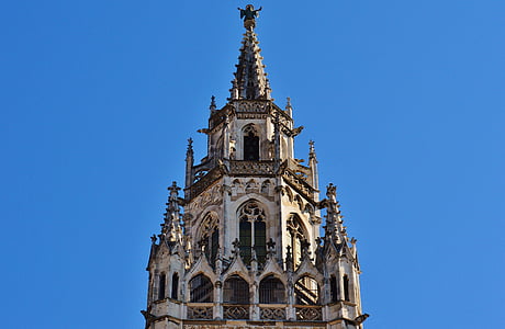 town hall, munich, spire, marienplatz