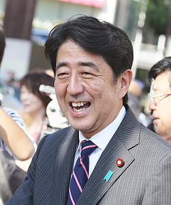 Shinzo Abe, Person, Porträt, Gesicht, Lächeln, glücklich, Mann
