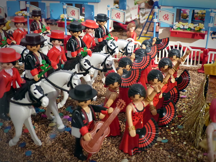 Playmobil, tentoonstelling, speelgoed, cijfers, paard, Reiter, Parade