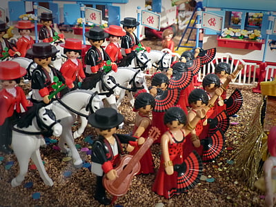 Playmobil, exposició, joguines, figures, cavall, Reiter, desfilada