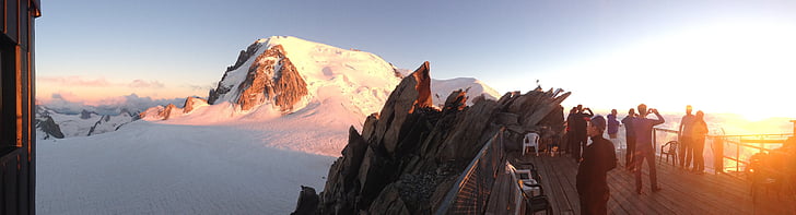 Mont blanc, kosmische cottage, alpinisme, Bergen, wandelen, toeristen, weergave