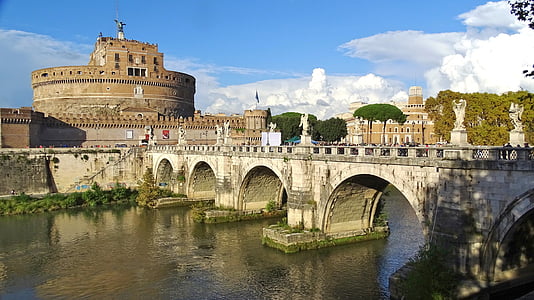 Italia, Roma, edificio, antiguo, columnar, romano, Monumento