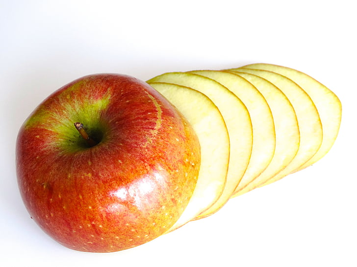 sadje, jabolko, diski, barva, zdravo