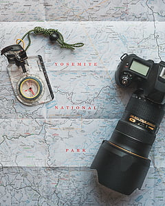 Nikon, DSLR, камера, националните, парк, карта, Компас