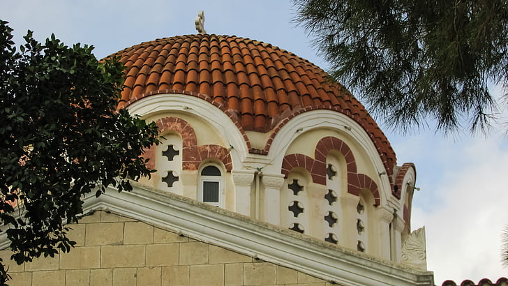 Cyprus, Sotira, kerk, metamorfosis, het platform, koepel, religie