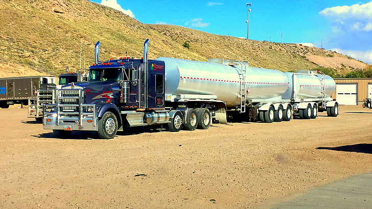 camió, combustible, càrrega, vehicle, Amèrica, oli, gas