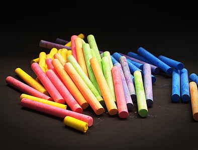 chalks, colorful, colors, colourful, colours, multi Colored, yellow
