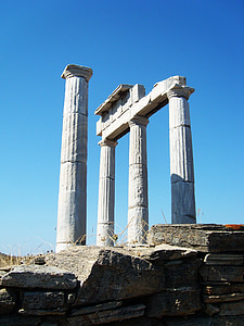 Spalte, Antik, antike Säule, Hermes-Tempel, Naxos, Griechenland, Kykladen