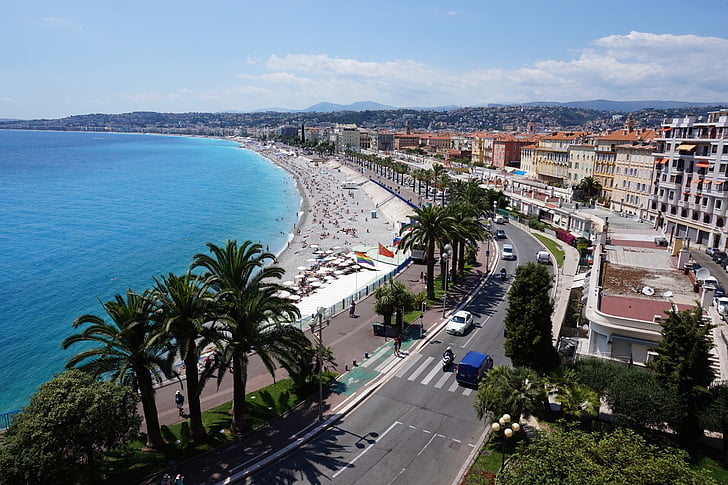nice, france, sea, mediterranean, french, south of france, city view