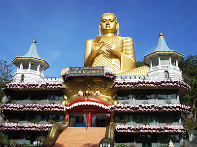 Buddha, arany, templom, Srí lanka, buddhizmus, Ázsia, vallás