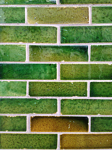 tijolos, verde, textura, edifício, Montana, tijolo, arquitetura