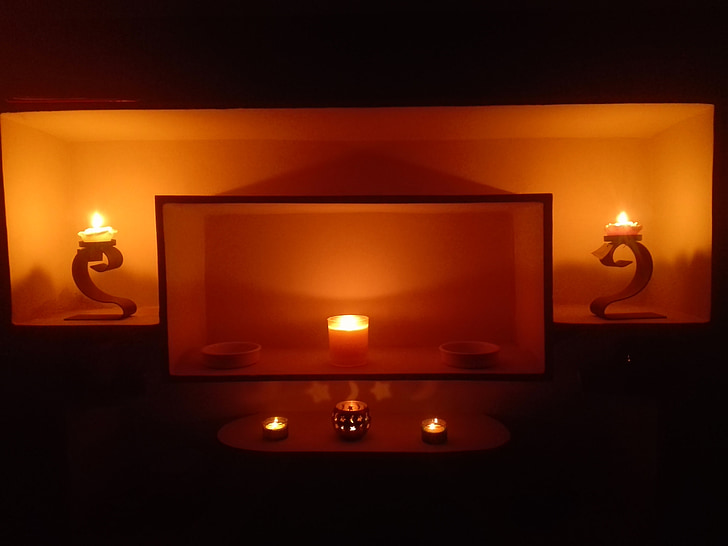 Espelma, romàntic, llum baix, ombra