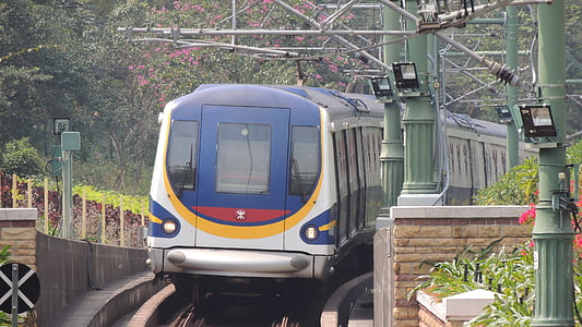 홍콩, mtr, 기차, 전송, 지하철, 교통, 현대