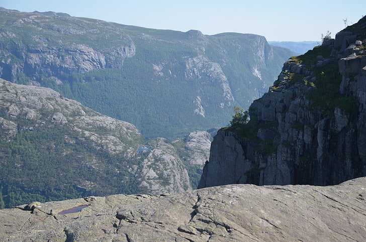 Fjord, Mountain, natur