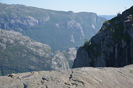 fjord, montagne, nature