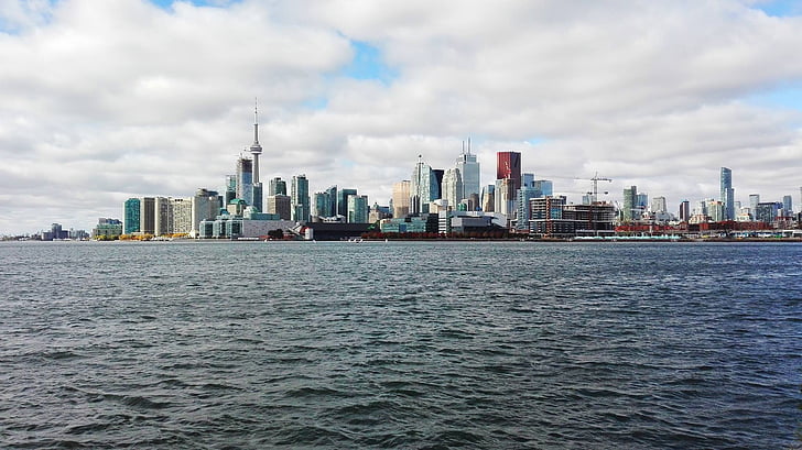 Toronto, Widok, panoramy, budynki, panoramiczne widoki, krajobraz, panoramiczne