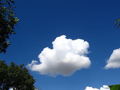 σύννεφα, ουρανός, μπλε, καιρικές συνθήκες, κλίμα, βροχή, Cumulus