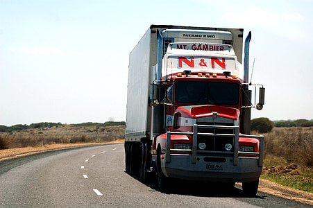 camión, semi remolques, Australia, transporte, transporte de mercancías, carretera