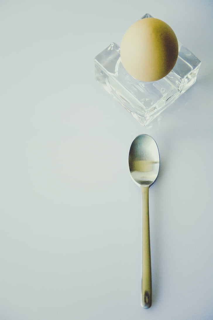 huevo, cuchara de, huevo de desayuno, tazas de huevo, alimentos, cáscara de huevo, huevo marrón