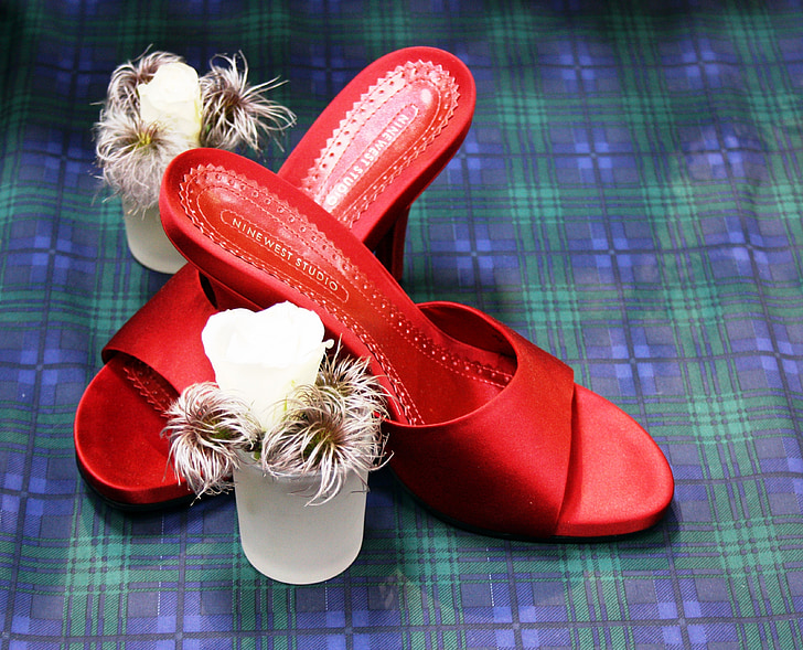 shoes, red, girl, woman, female, walking, fashion