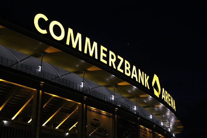 Futbolas, stadionas, Frankfurtas prie Maino, miško stadionas, futbolo stadionas, Commerzbank arenoje, Sportas