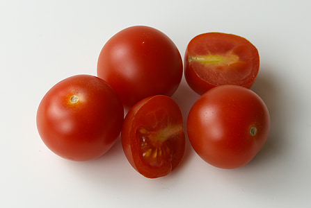 pomidorai, raudona, vyšnia, virtuvė, daržovės, maisto