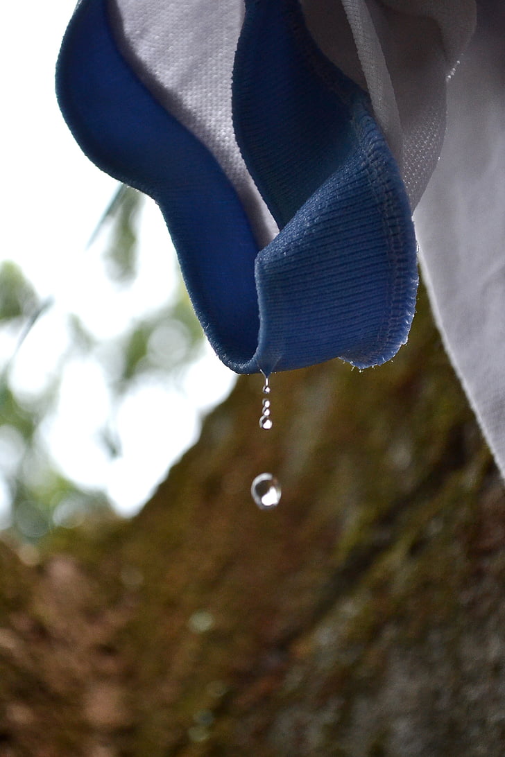water drop, water dripping, water, t-shirt, washed, washed cloth, ze